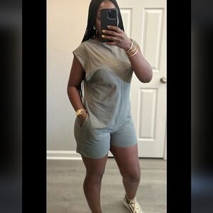 Casual Gray Women's Romper